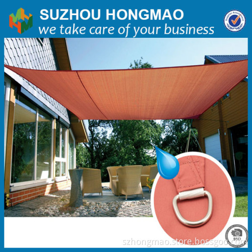 Customized Triangle Polyester fabric with PU coated sun shade sail